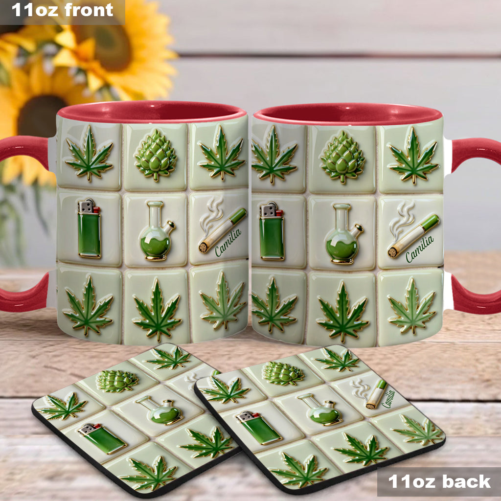 Mug personnalisé Green Magic Leaf - Motif cannabis