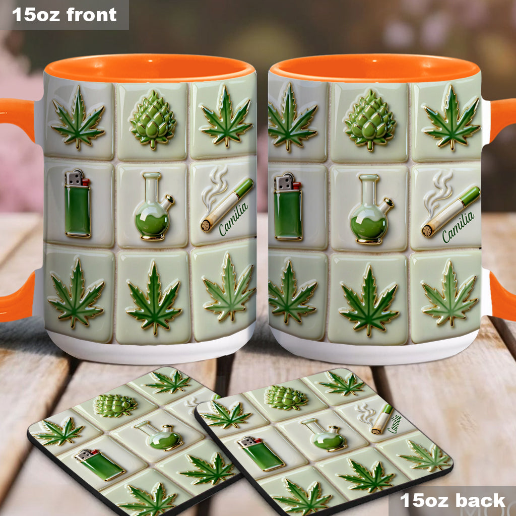Mug personnalisé Green Magic Leaf - Motif cannabis