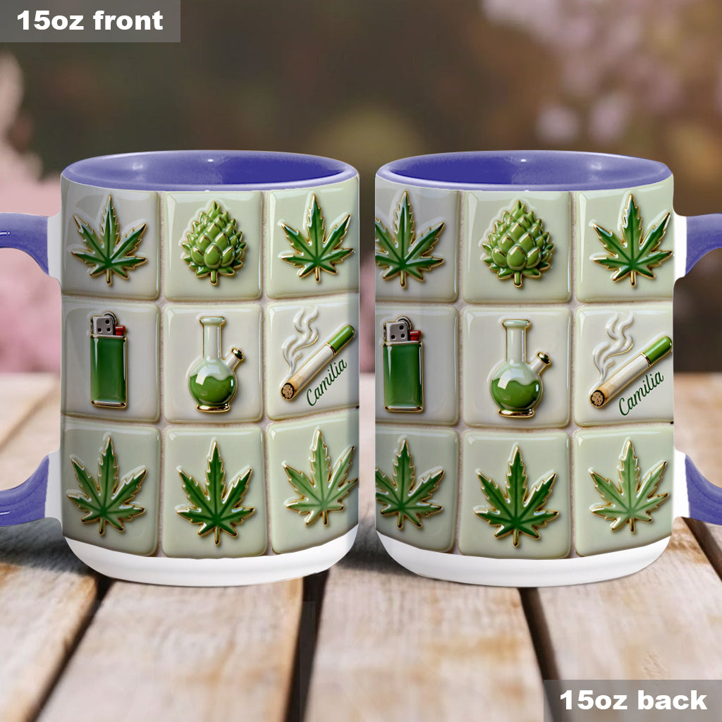 Mug personnalisé Green Magic Leaf - Motif cannabis