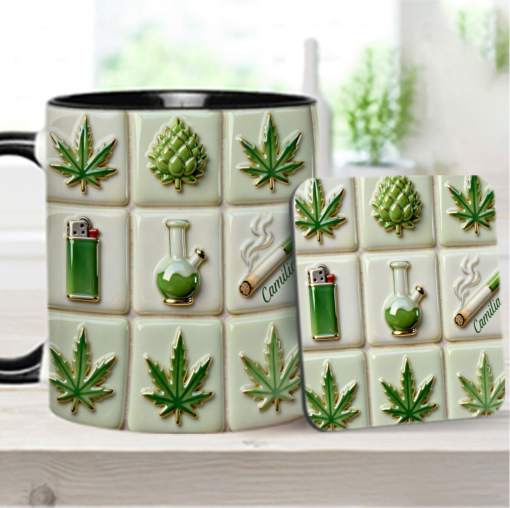 Mug personnalisé Green Magic Leaf - Motif cannabis