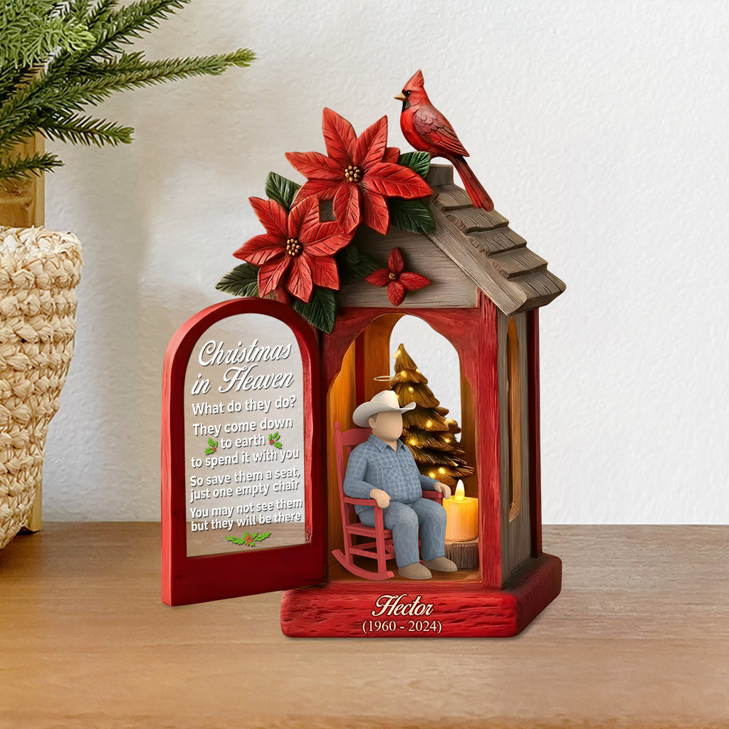 Noël au paradis - Plaque commémorative personnalisée en acrylique de forme personnalisée