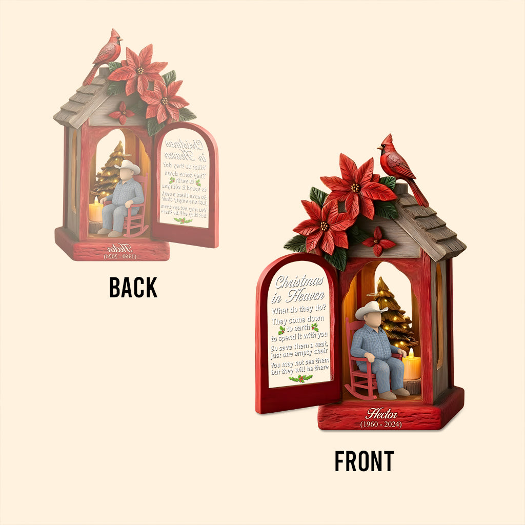 Noël au paradis - Plaque commémorative personnalisée en acrylique de forme personnalisée