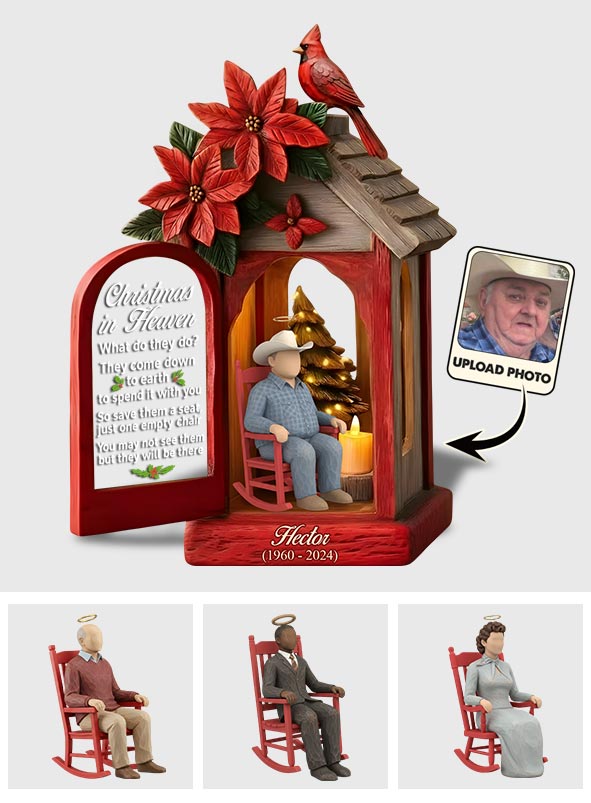 Noël au paradis - Plaque commémorative personnalisée en acrylique de forme personnalisée