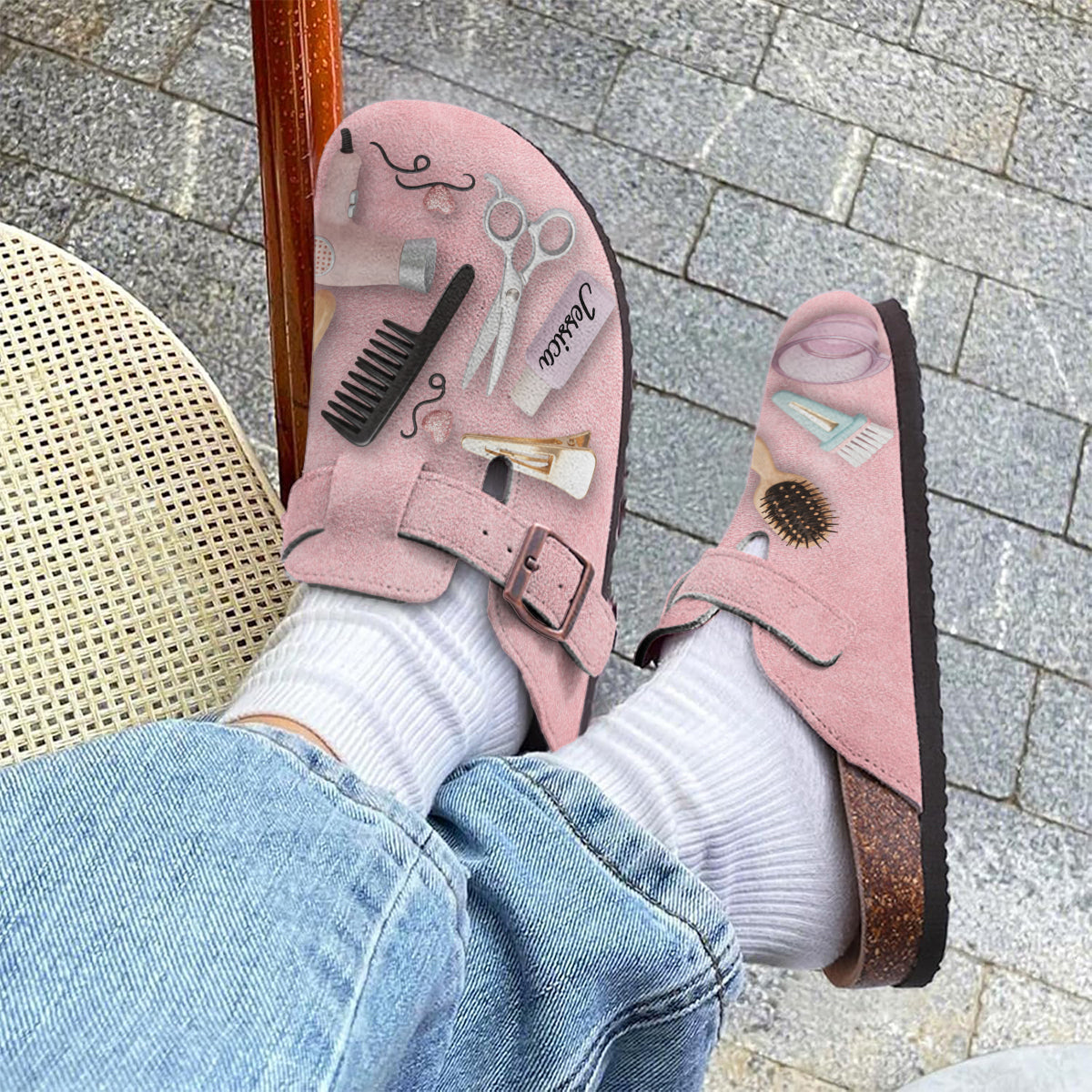 Sabots de coiffeur personnalisés avec soutien de la voûte plantaire