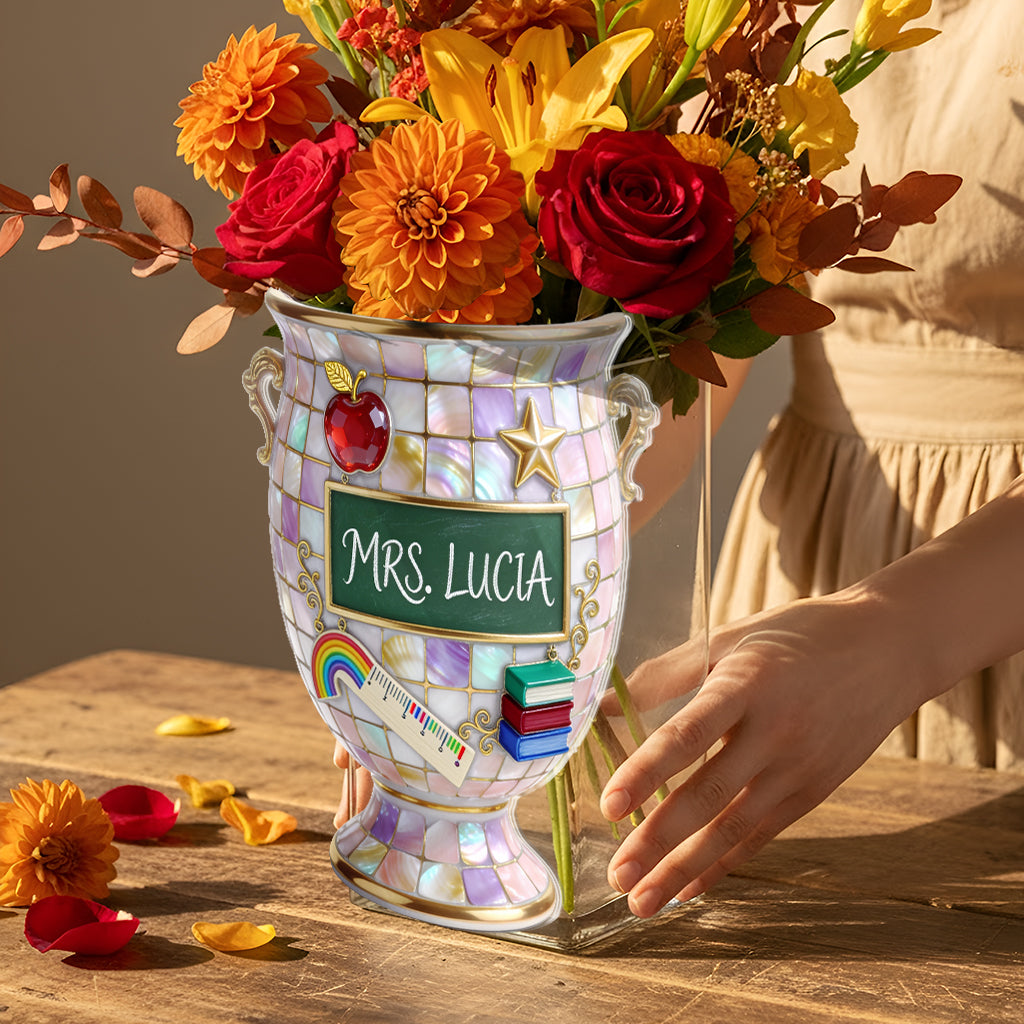 Teacher Gifts - Personalized Teacher Acrylic Pot