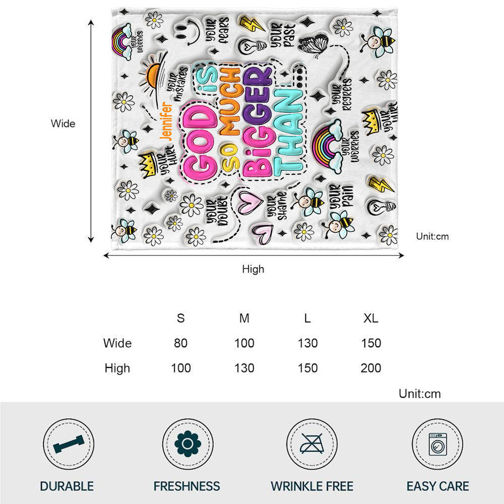 Dieu est tellement plus grand - Couverture chrétienne personnalisée