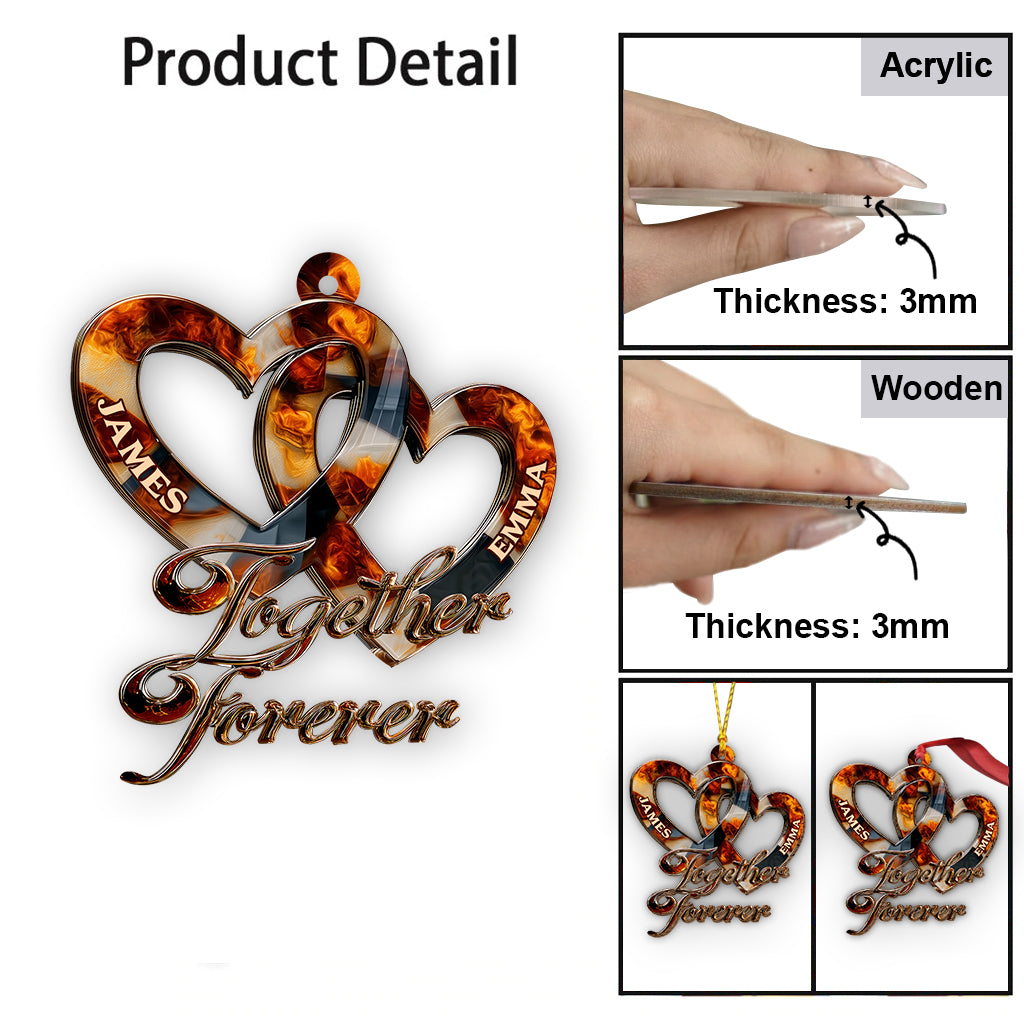 Together Forever - Personalized Couple Ornament