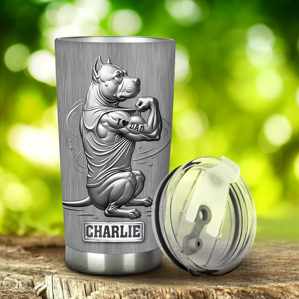 Papa Pitbull, Maman Chien - Gobelet personnalisé pour chien
