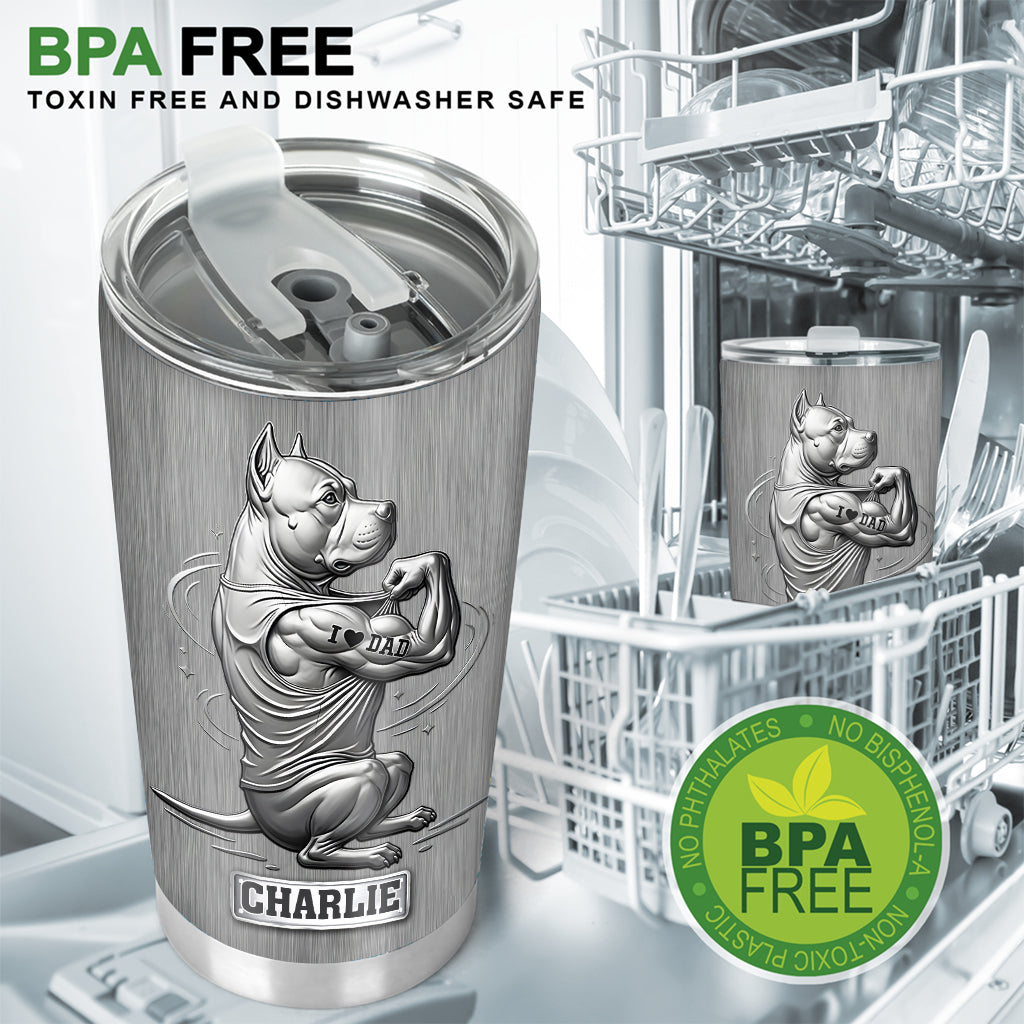 Papa Pitbull, Maman Chien - Gobelet personnalisé pour chien