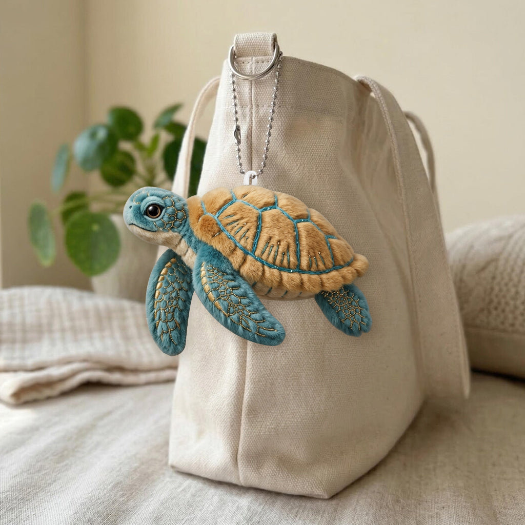 Sac Set Tortue de Mer Avec Charme - Sac Tote Matelassé Personnalisé Avec Charme Doux