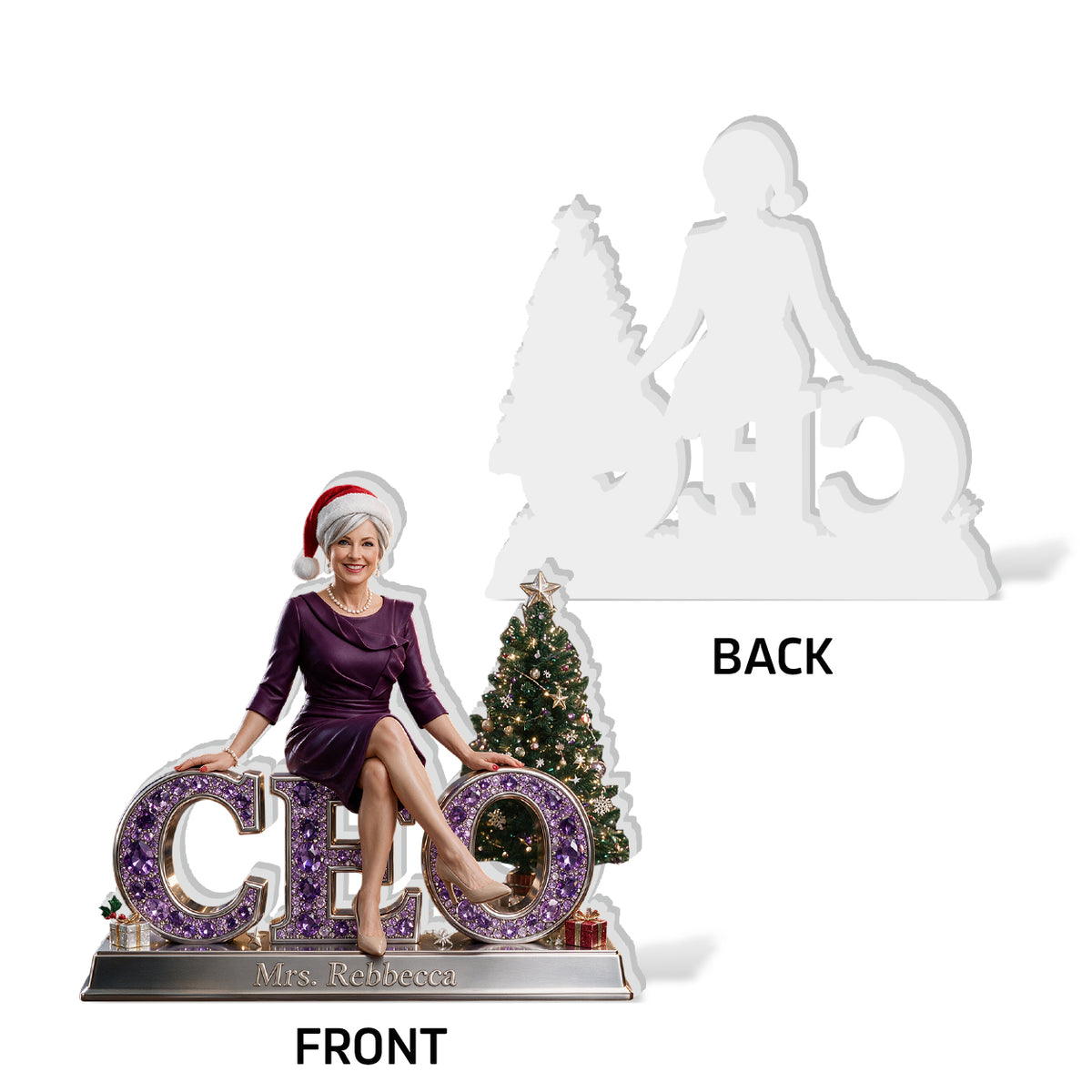 Christmas Gift For Co-worker - Personalized Colleague 3D Plaque