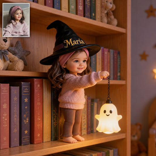 Spooky Season Kid - Personalized Kid Bookshelf Lamp
