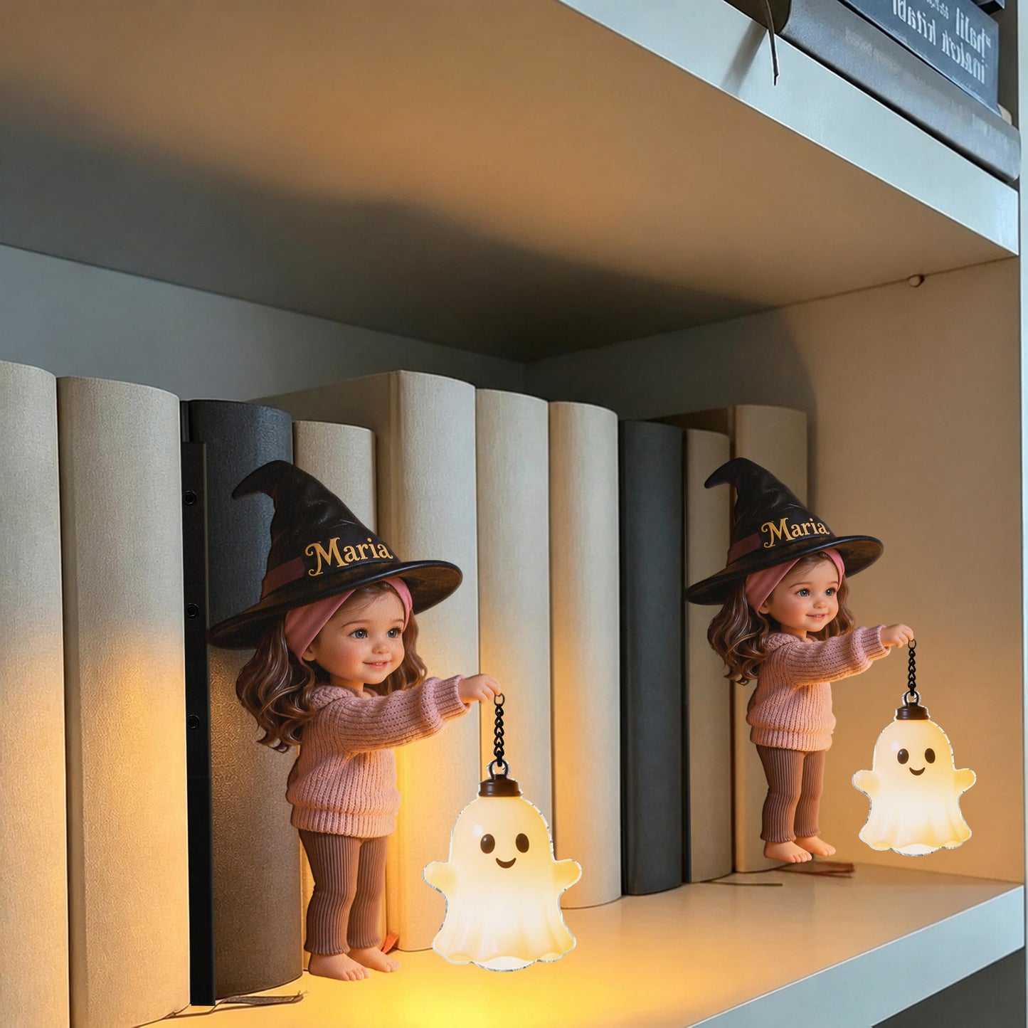 Spooky Season Kid - Personalized Kid Bookshelf Lamp