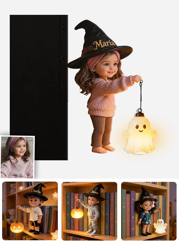 Spooky Season Kid - Personalized Kid Bookshelf Lamp