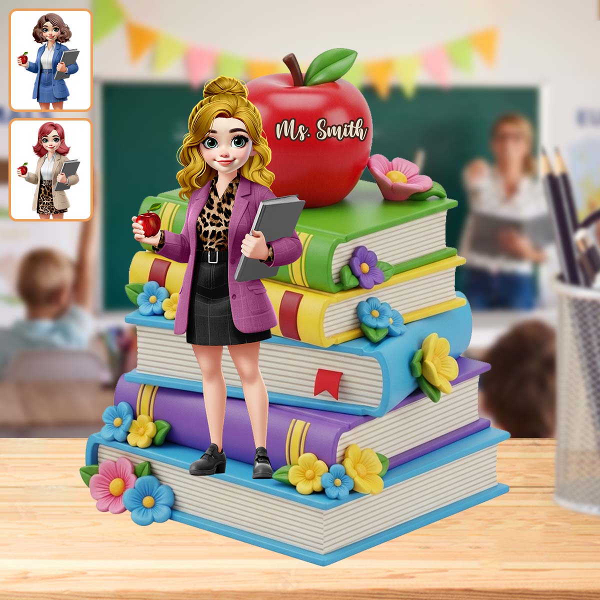 J'adore être enseignant(e) - Plaque acrylique personnalisée pour enseignants