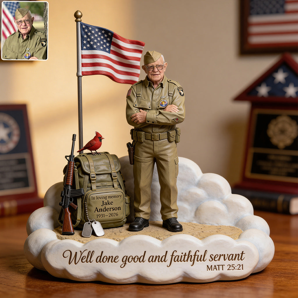 Plaque Acrylique Personnalisée en Hommage Militaire - Vétéran