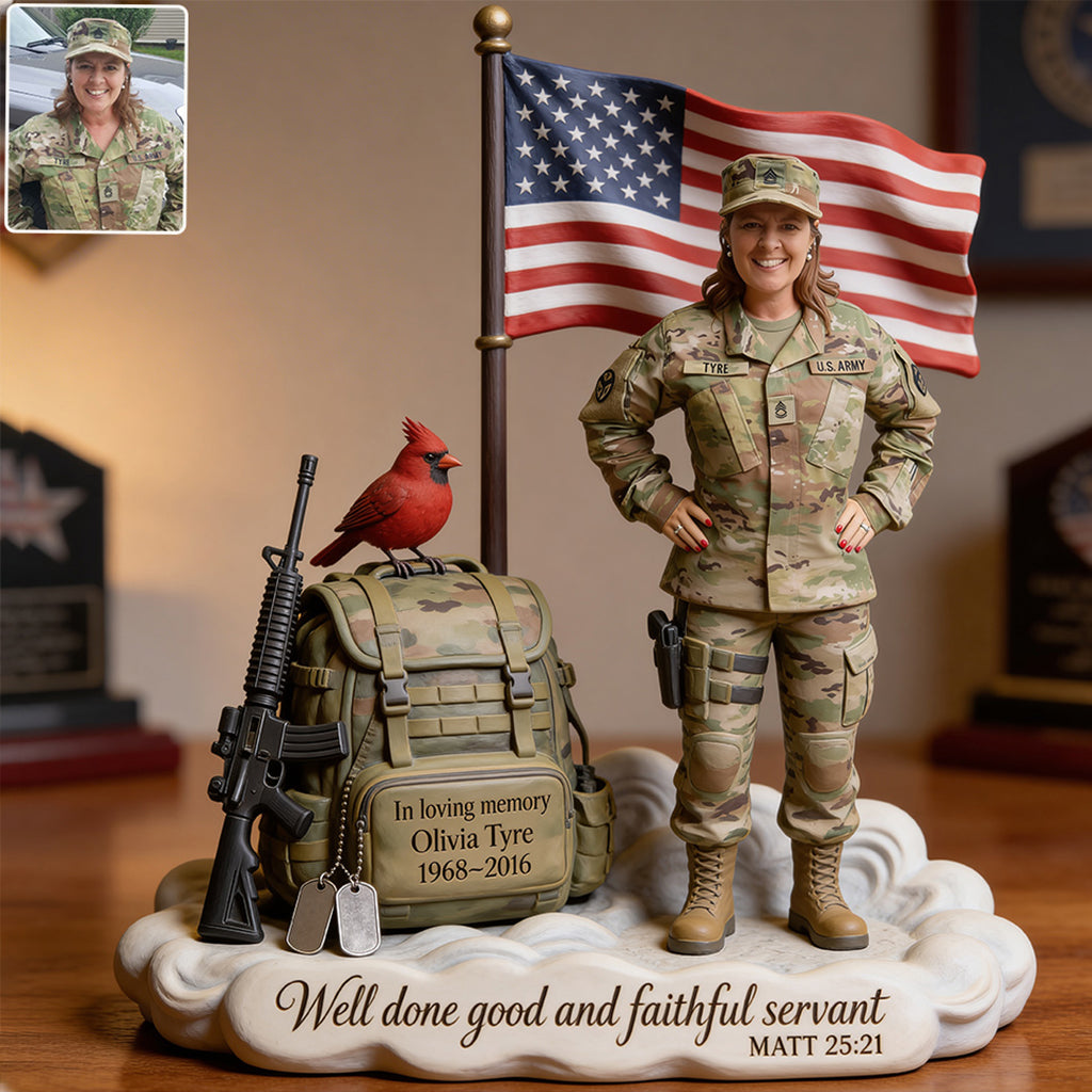 Plaque Acrylique Personnalisée en Hommage Militaire - Vétéran