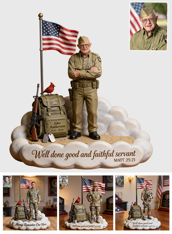 Plaque Acrylique Personnalisée en Hommage Militaire - Vétéran