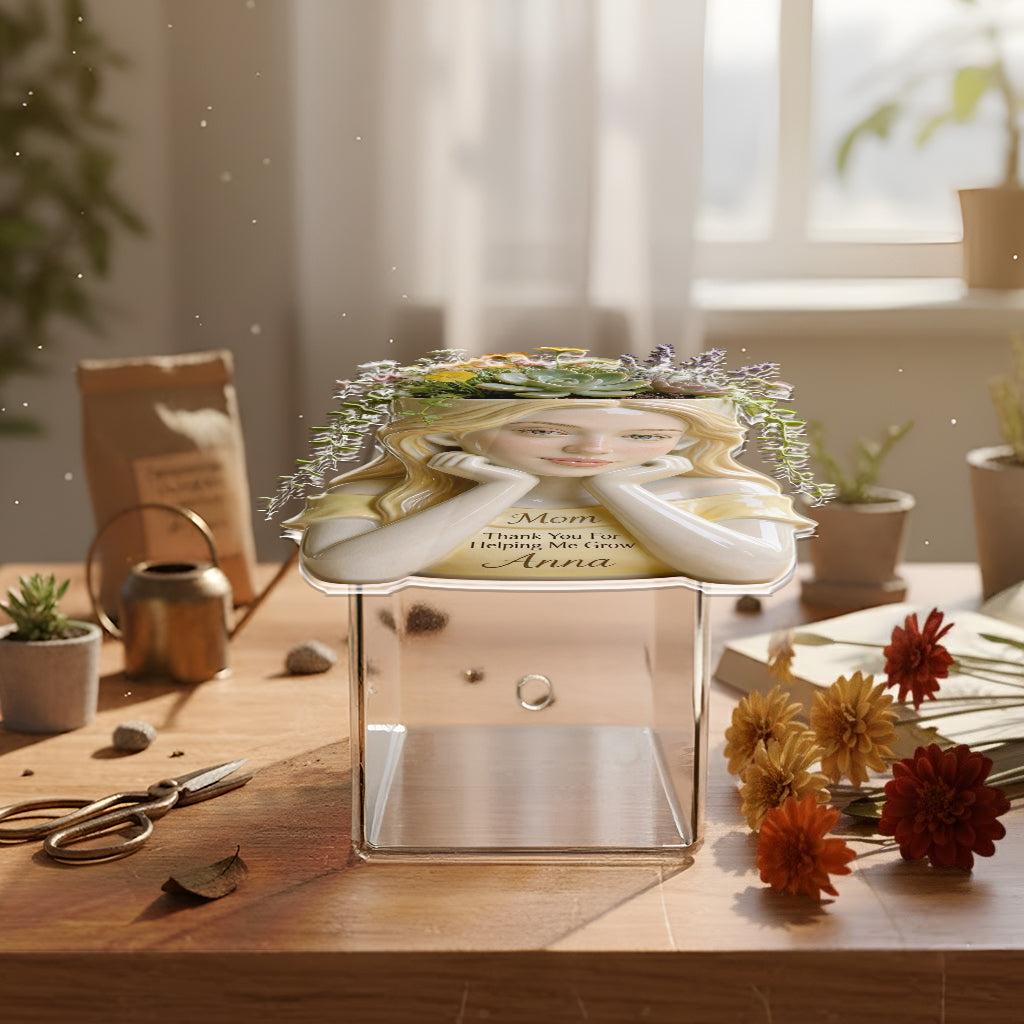 I Love You Mom - Personalized Mother Acrylic Pot