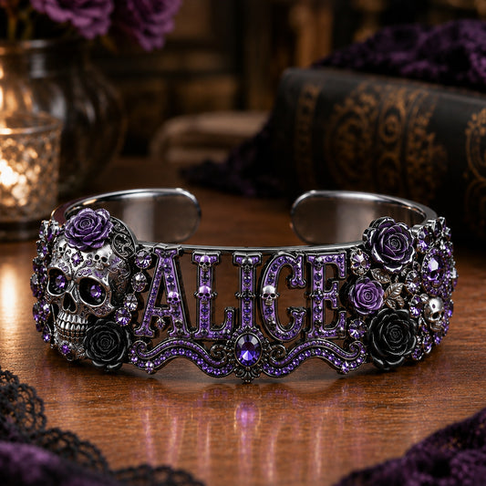 Bracelet Crâne Magnifique - Bracelet en Cuir en Forme de Crâne Personnalisé