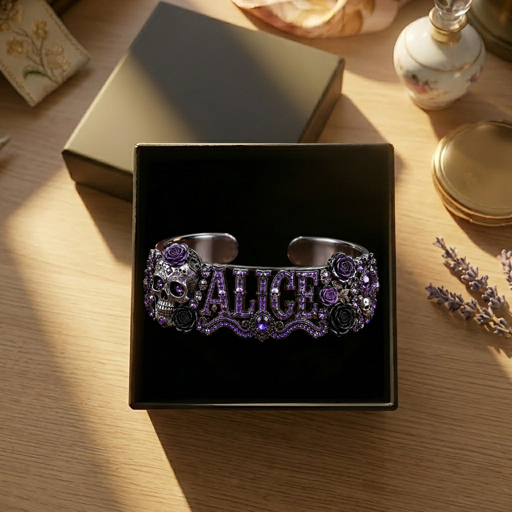 Beautiful Skull Bracelet - Personalized Skull Shaped Cuff Bracelet