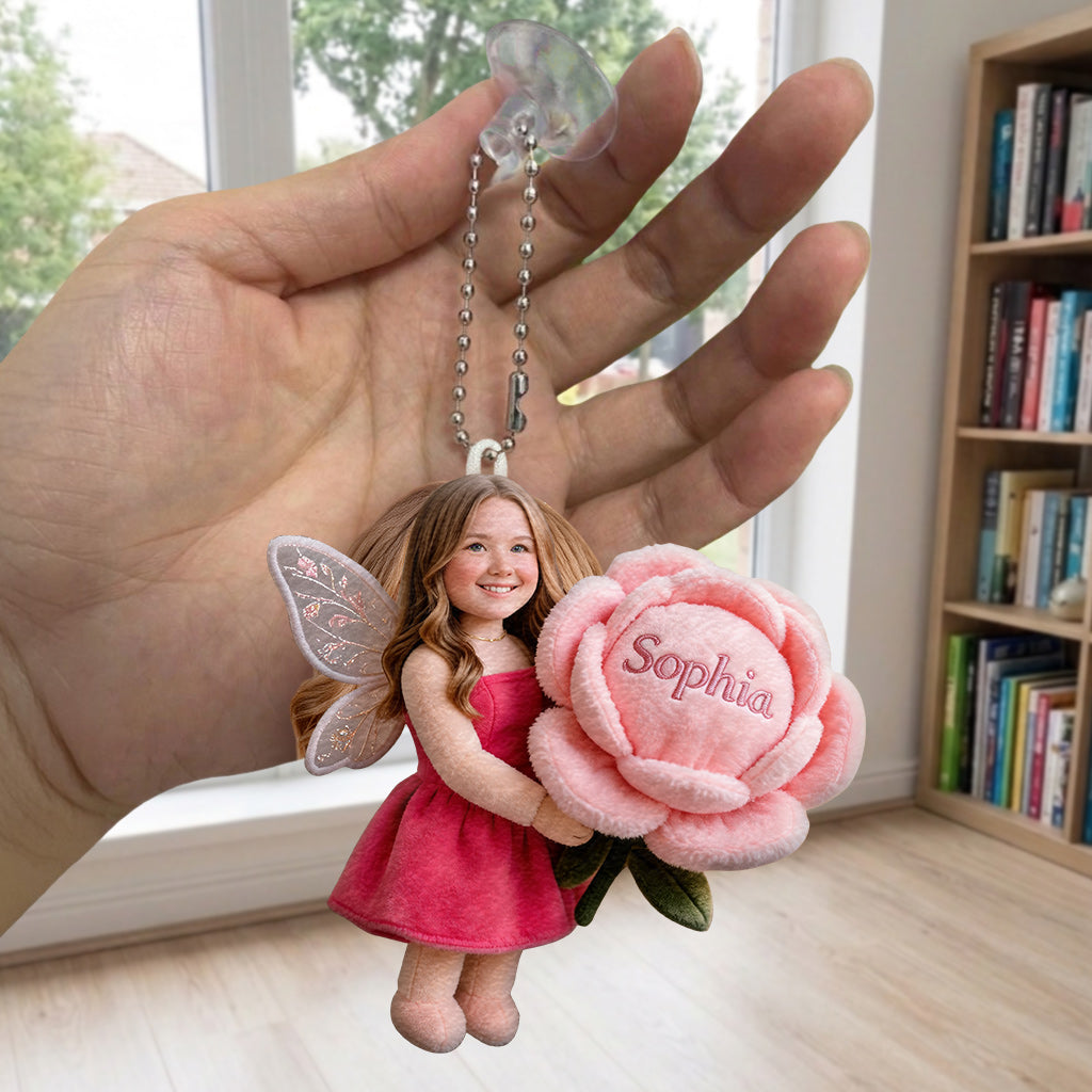 Porte-clés en Peluche Personnalisé - Charm Unique Photo d'Amour Propre