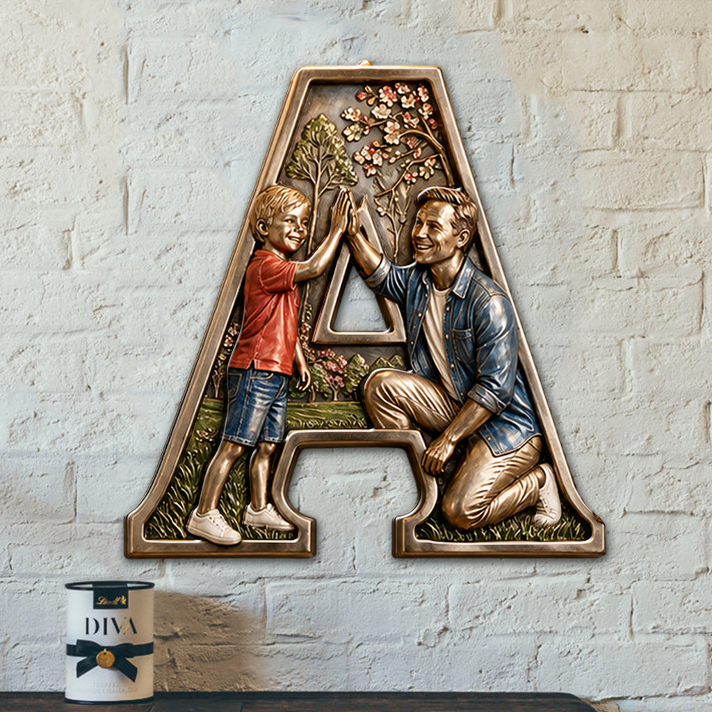Dad Mom I Love You - Personalized Family 3D Printed Cut Metal Sign