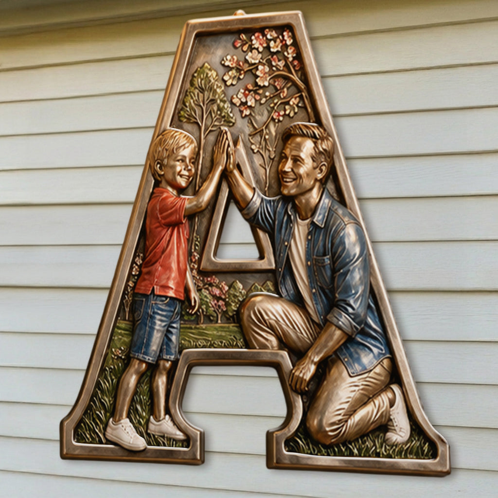 Dad Mom I Love You - Personalized Family 3D Printed Cut Metal Sign