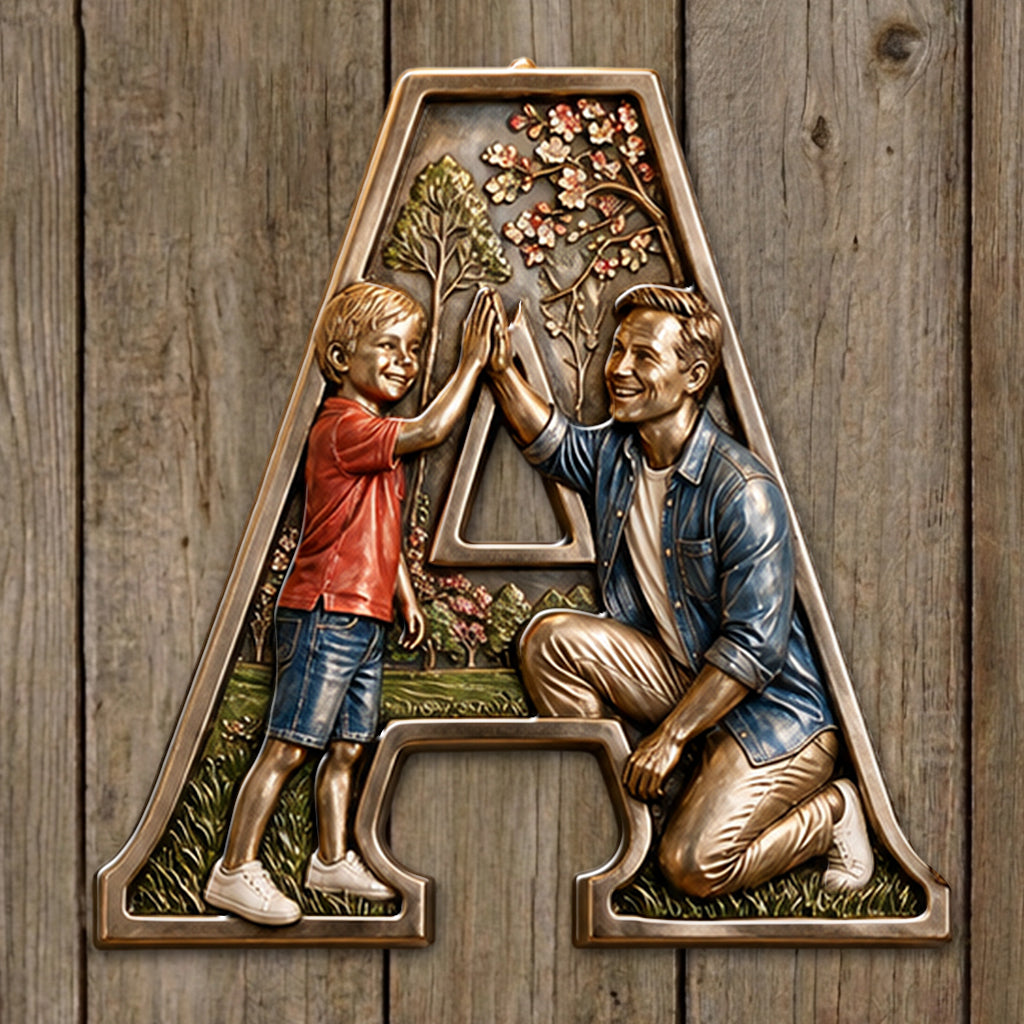 Dad Mom I Love You - Personalized Family 3D Printed Cut Metal Sign