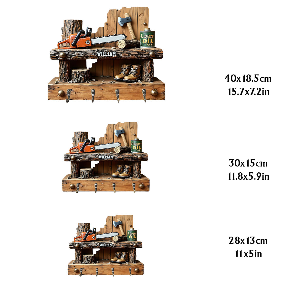 Tronçonneuse - Support de suspension personnalisé pour bûcheron