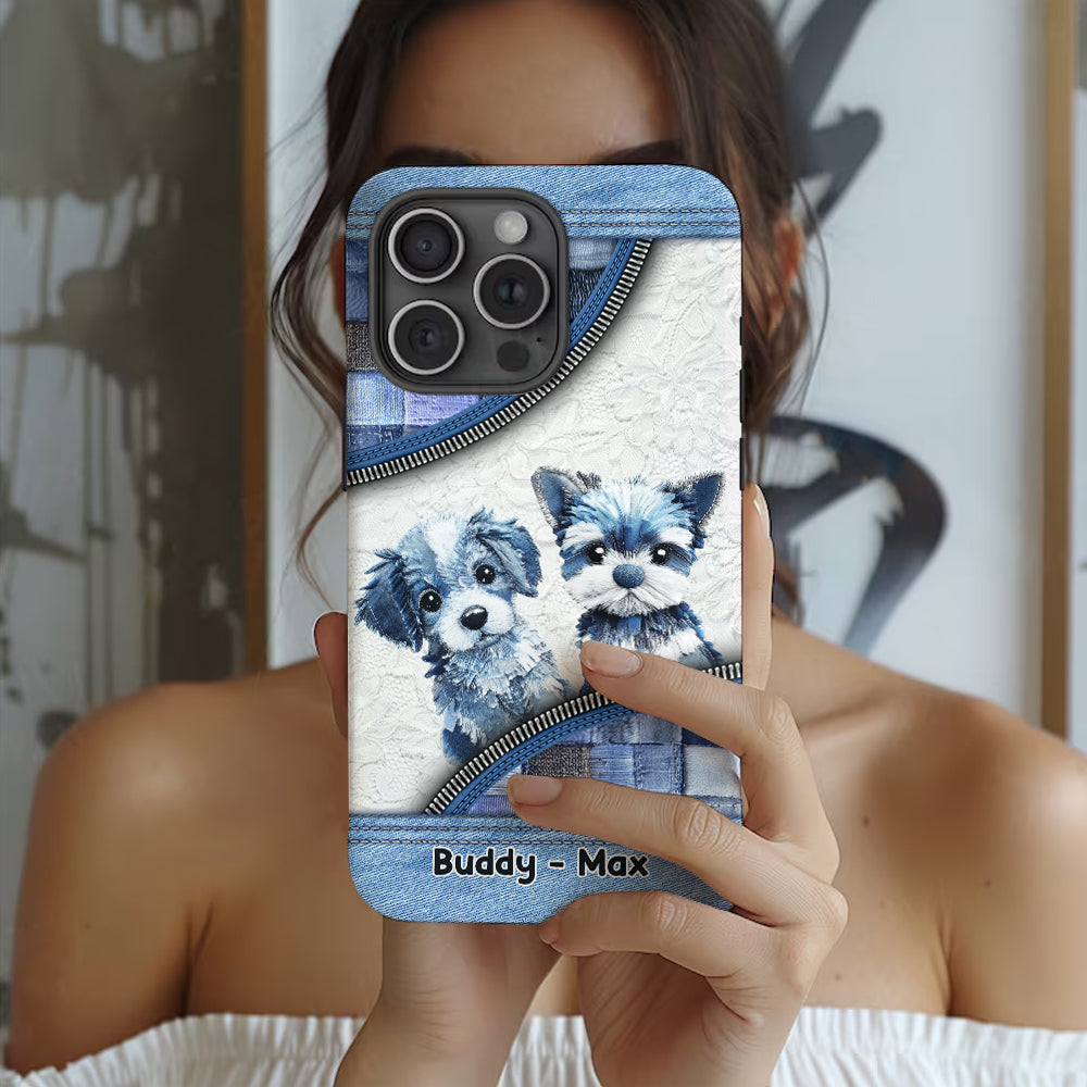 Coque de téléphone personnalisée avec imprimé chien mignon