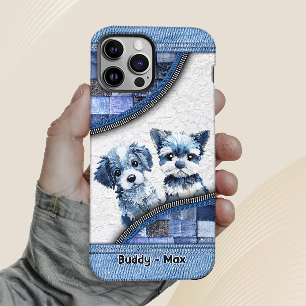 Coque de téléphone personnalisée avec imprimé chien mignon