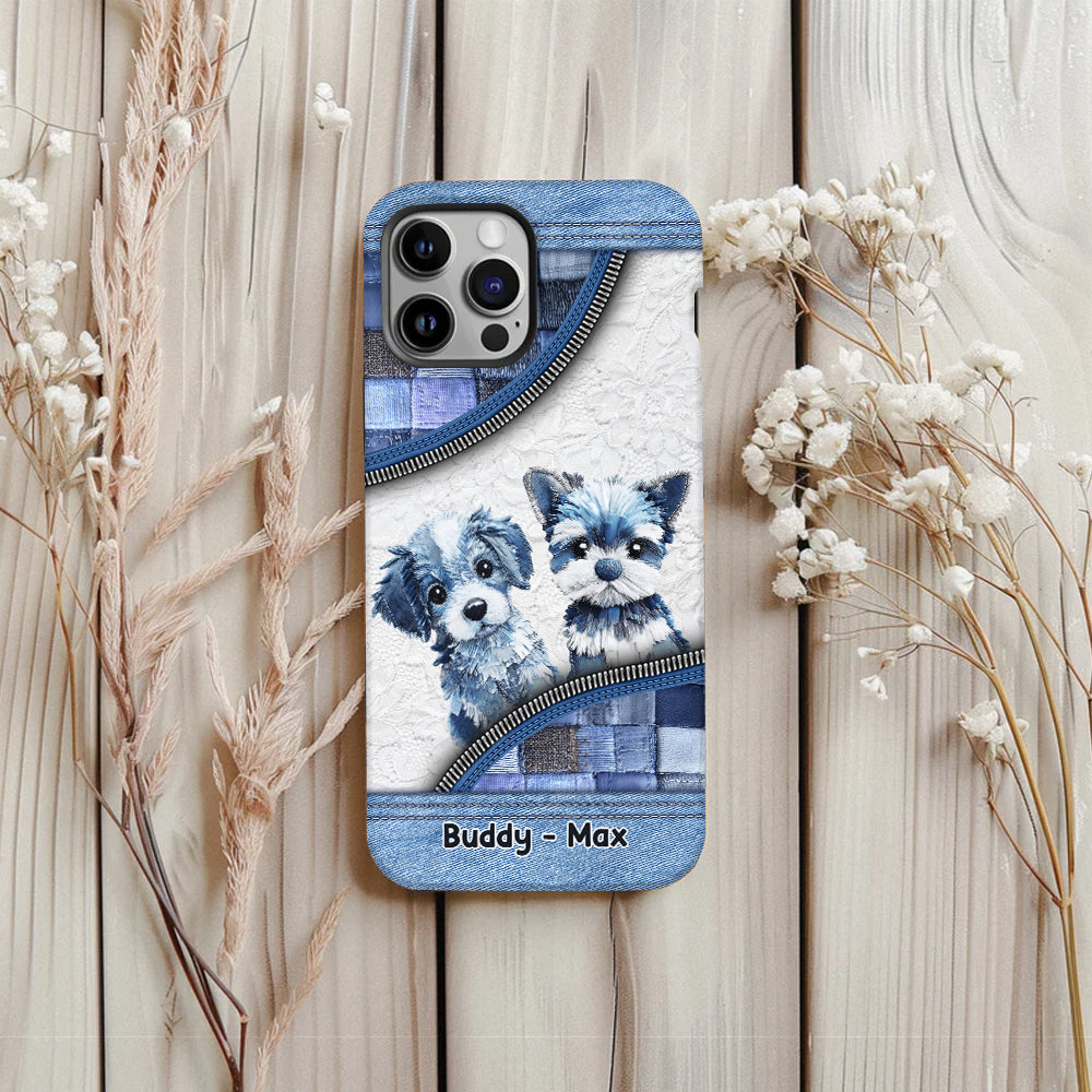 Coque de téléphone personnalisée avec imprimé chien mignon
