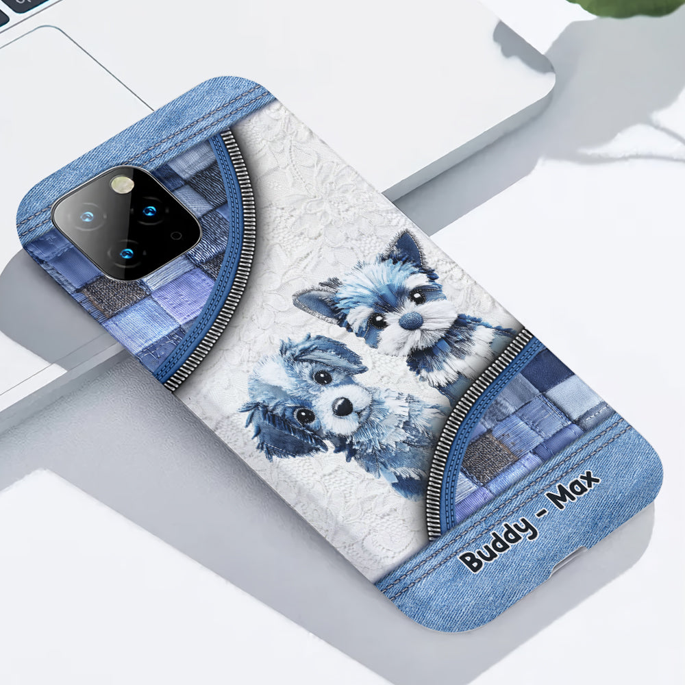 Coque de téléphone personnalisée avec imprimé chien mignon