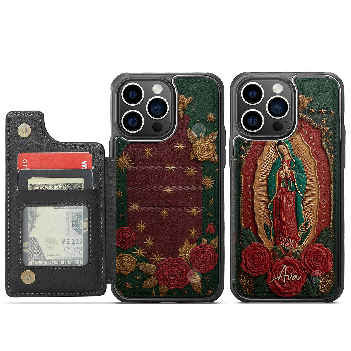 Our Lady Of Guadalupe - Personalized Christian Fully Printed Wallet Phone Case
