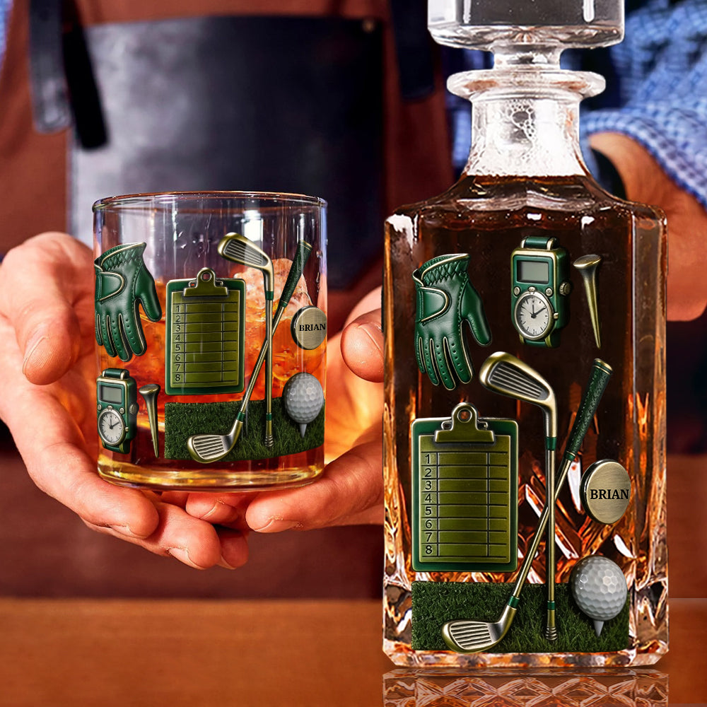 Le golf, c'est une belle promenade gâchée - Verre à whisky de golf personnalisé