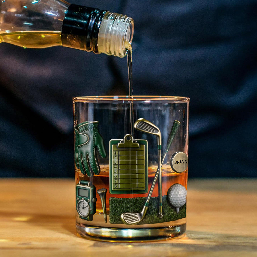 Le golf, c'est une belle promenade gâchée - Verre à whisky de golf personnalisé