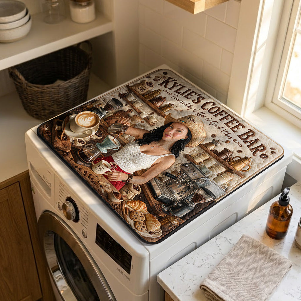 Powered By Coffee & Good Vibes - Personalized Coffee Drying Mat