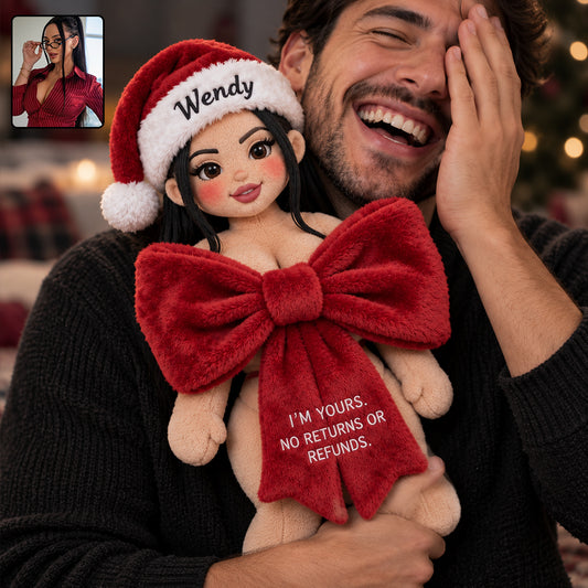Unwrap Me - Personalized Spicy Couple Premium Faux Fur Pillow