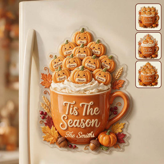 Tis The Season - Personalized Family Magnet