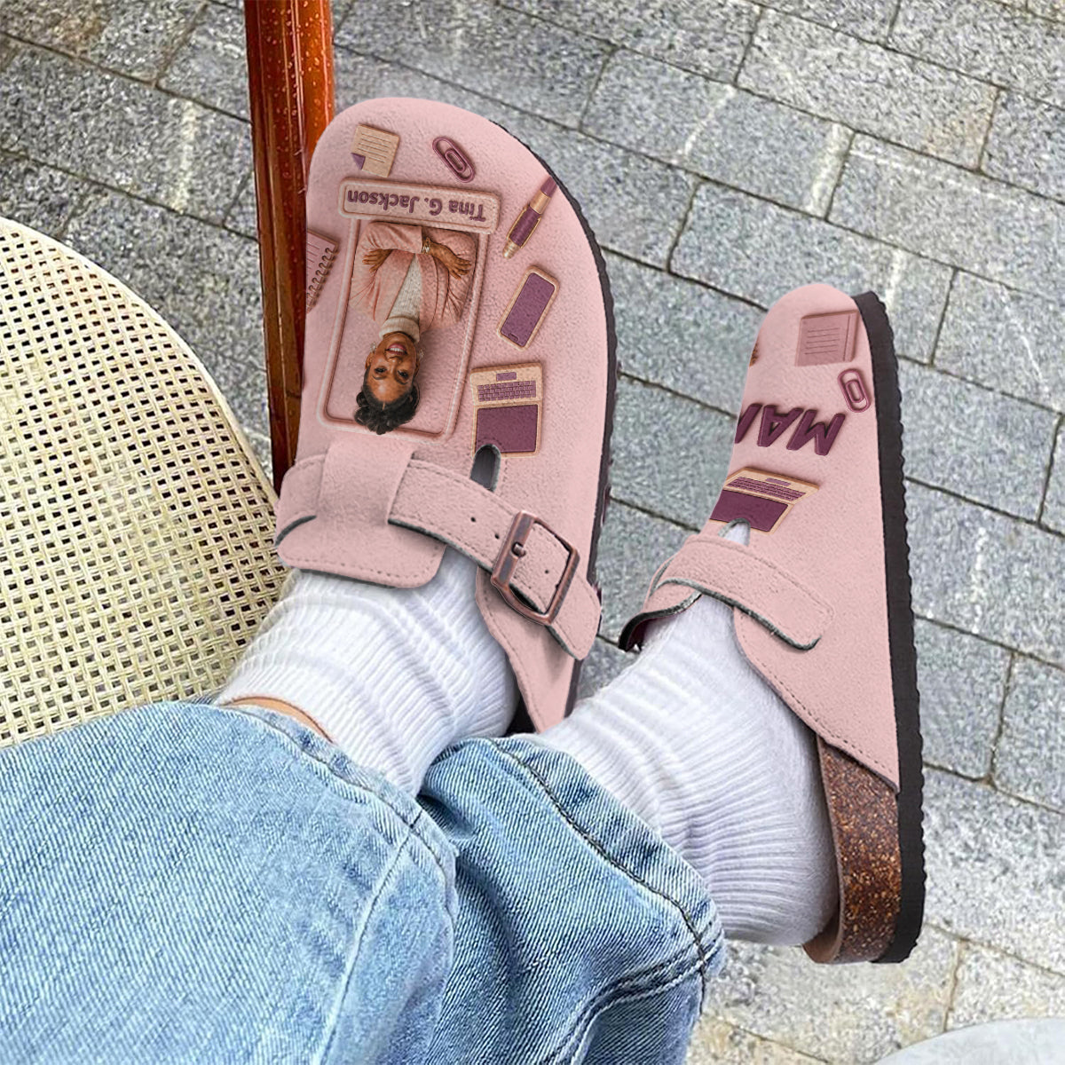 Any Photo Gift For Colleagues - Personalized Colleague Clogs With Arch Support