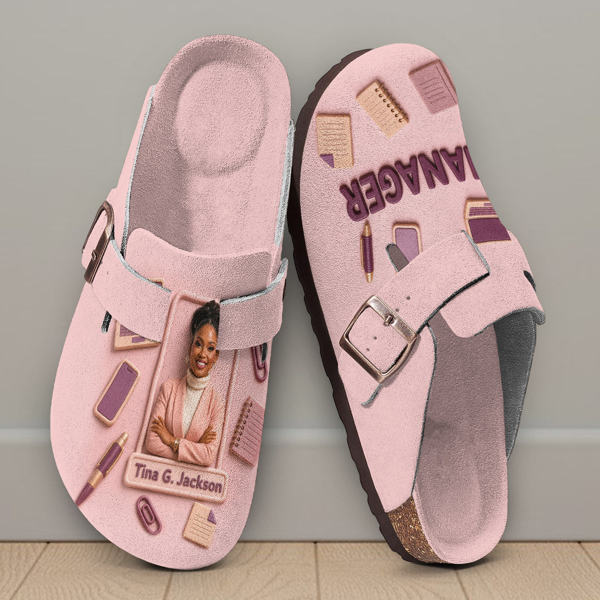 Any Photo Gift For Colleagues - Personalized Colleague Clogs With Arch Support
