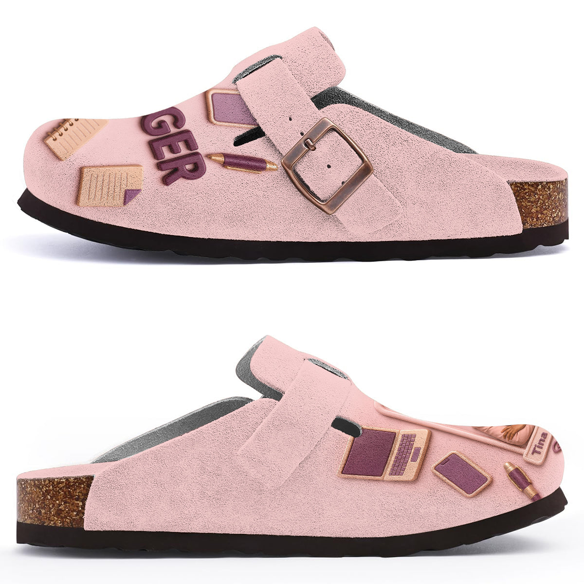 Any Photo Gift For Colleagues - Personalized Colleague Clogs With Arch Support
