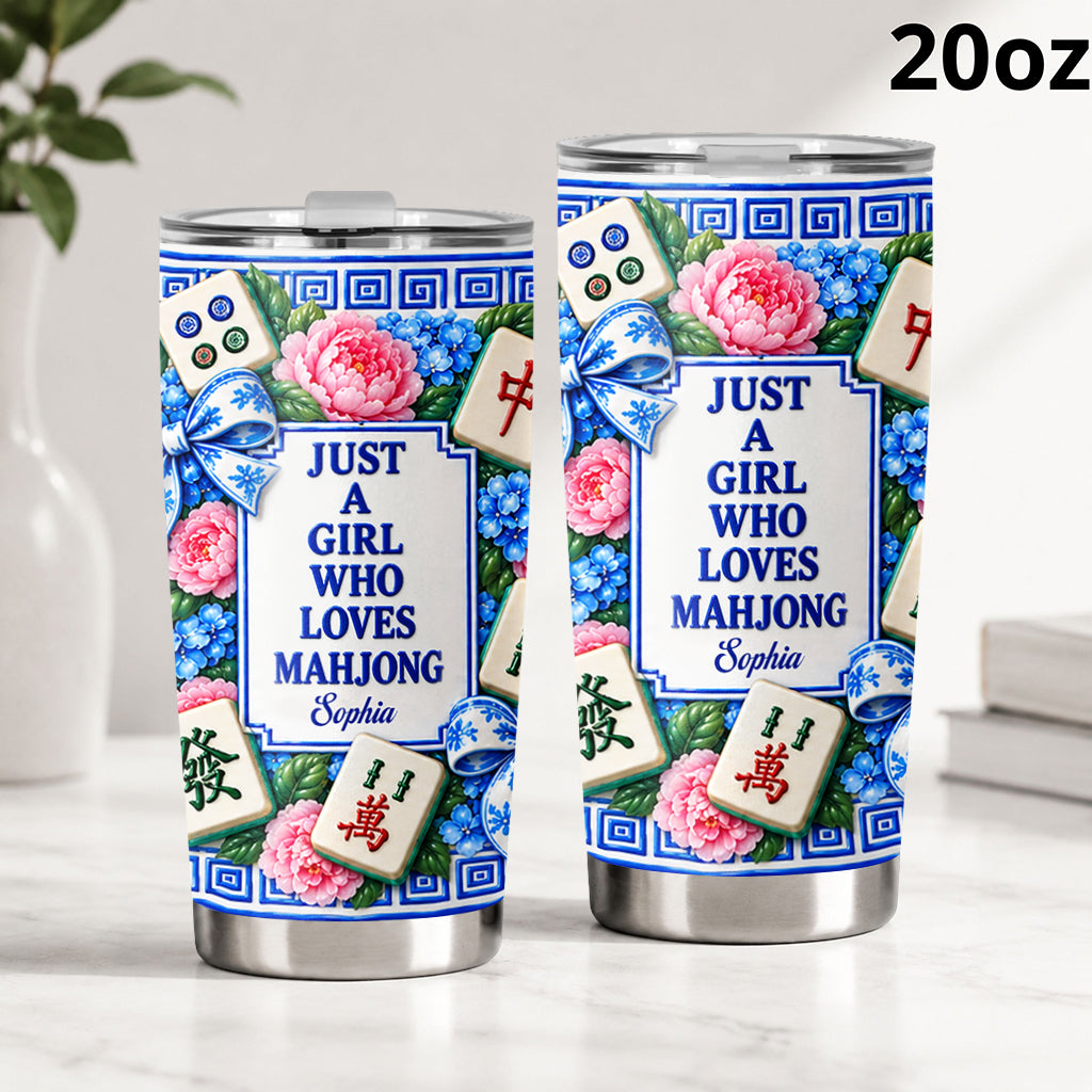 Love Mahjong - Personalized Mahjong Tumbler With Gift Box