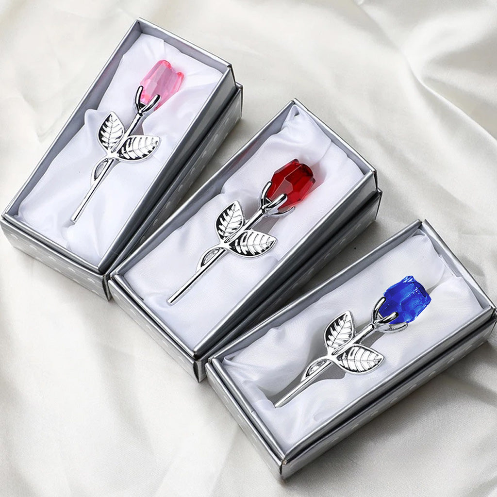 Eternal Love Metal Crystal Rose