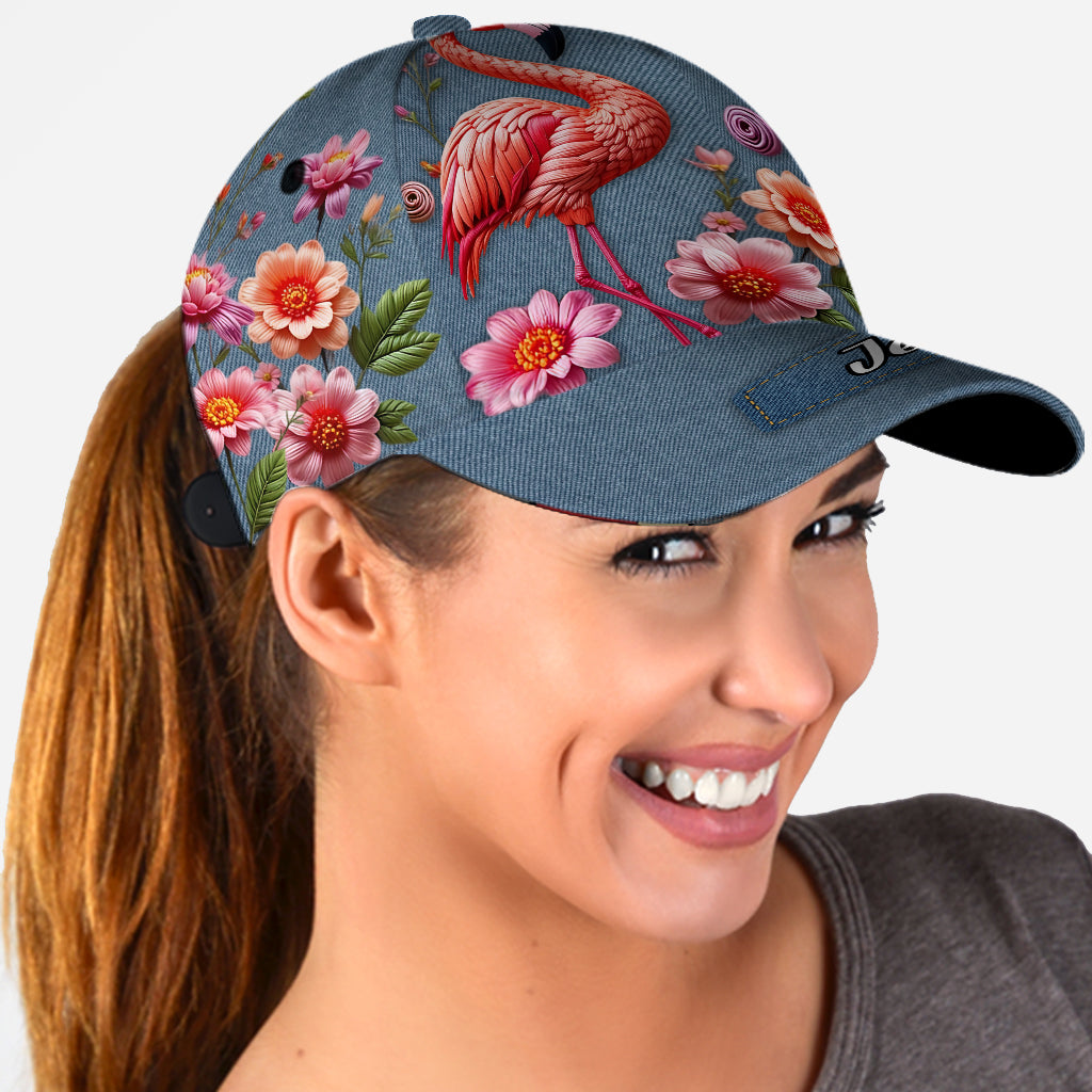Casquette classique personnalisée « J’adore les flamants roses »