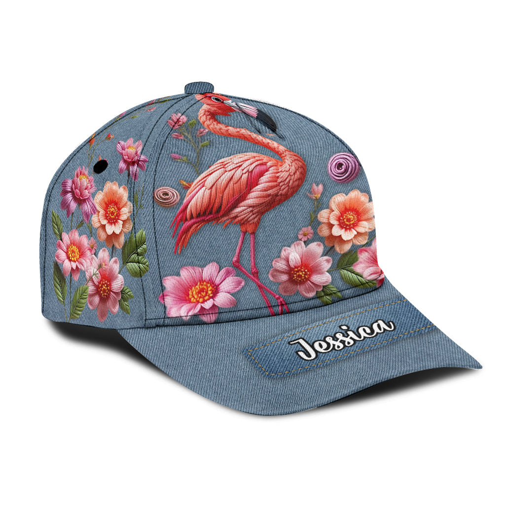 Casquette classique personnalisée « J’adore les flamants roses »