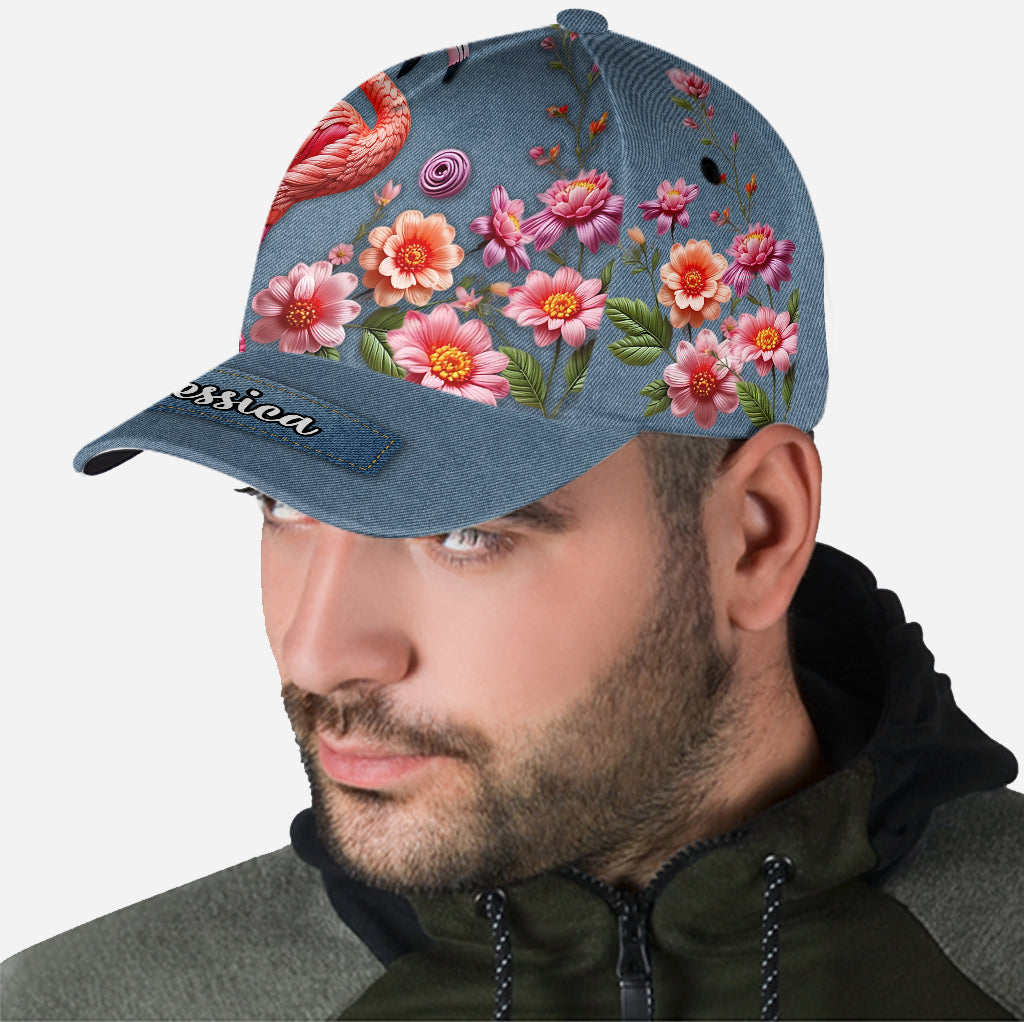 Casquette classique personnalisée « J’adore les flamants roses »