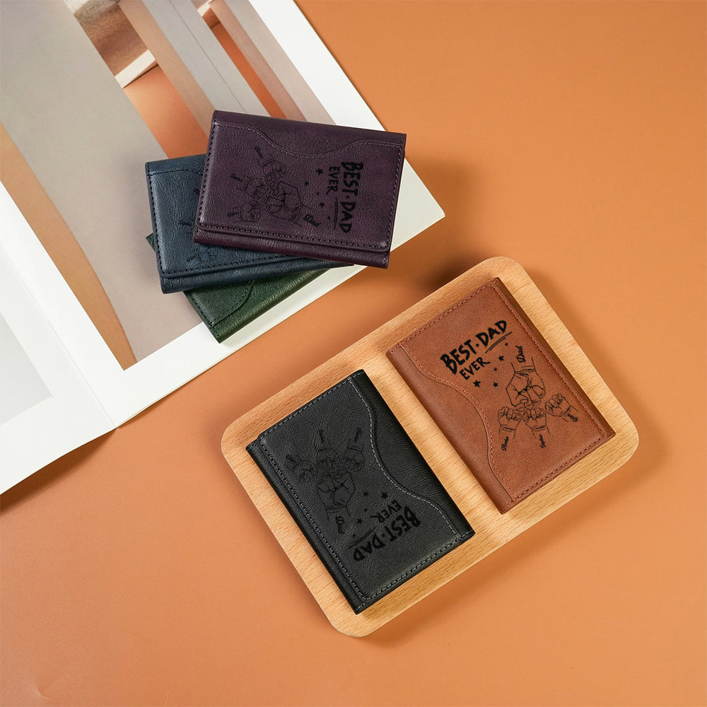 Meilleur papa/papa/père du monde - Portefeuille Magsafe personnalisé pour père