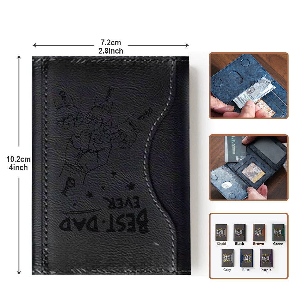 Meilleur papa/papa/père du monde - Portefeuille Magsafe personnalisé pour père